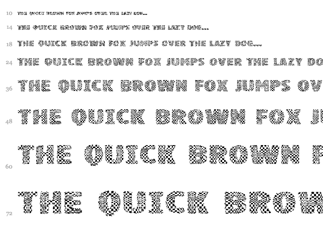 VTKS Squares font waterfall
